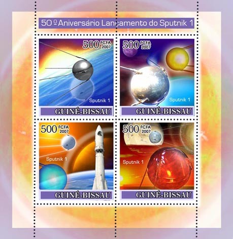 Space / Sputnik I  4v x 500 - Issue of Guinée-Bissau postage stamps