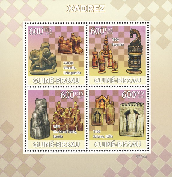 Chess - Issue of Guinée-Bissau postage stamps