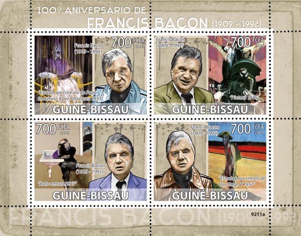 Paintings of Francis Bacon (1909-1992) - Issue of Guinée-Bissau postage stamps