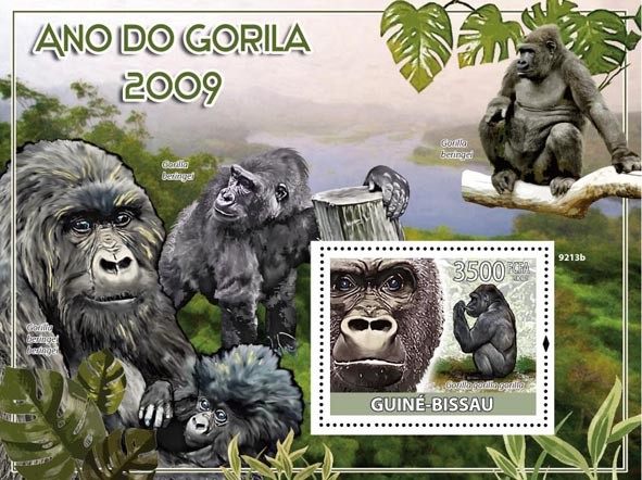 2009 Year of Gorilla - Issue of Guinée-Bissau postage stamps