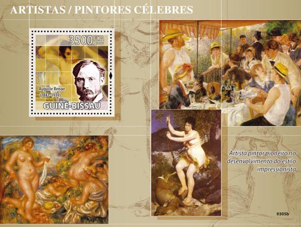 Greatest Painters - Issue of Guinée-Bissau postage stamps