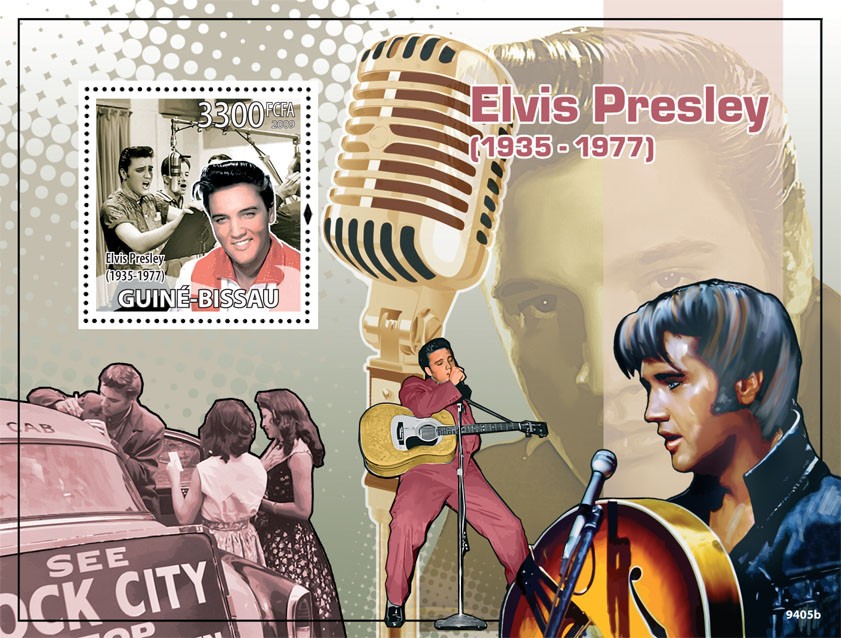 Elvis Aron Presley 1935- 1977 - Issue of Guinée-Bissau postage stamps