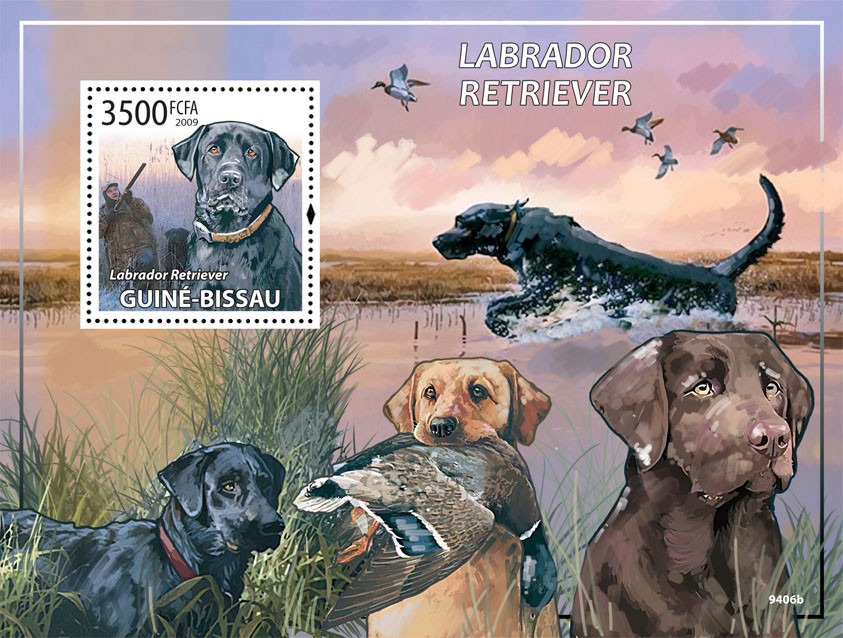 Dogs - Labrador Retriever - Issue of Guinée-Bissau postage stamps