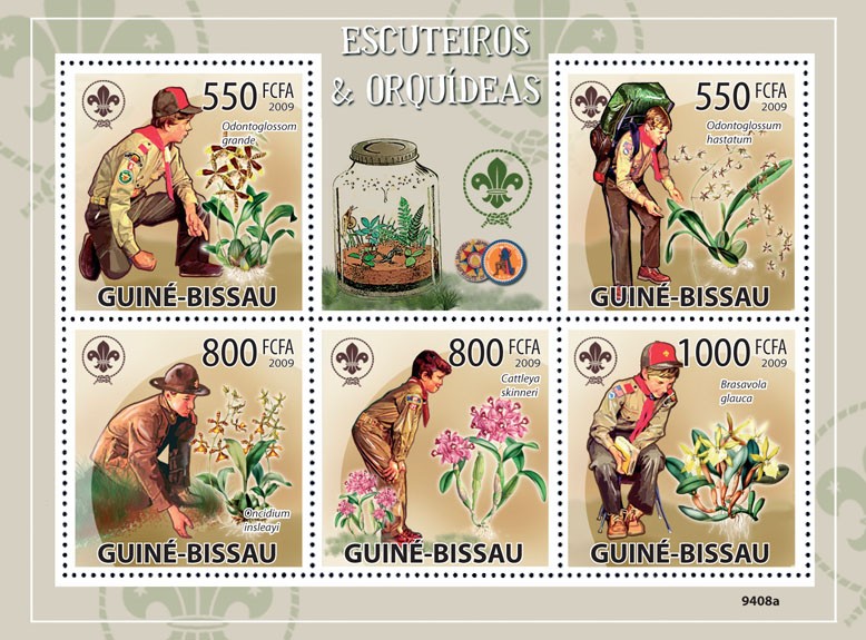 Scouts & Orchids - Issue of Guinée-Bissau postage stamps