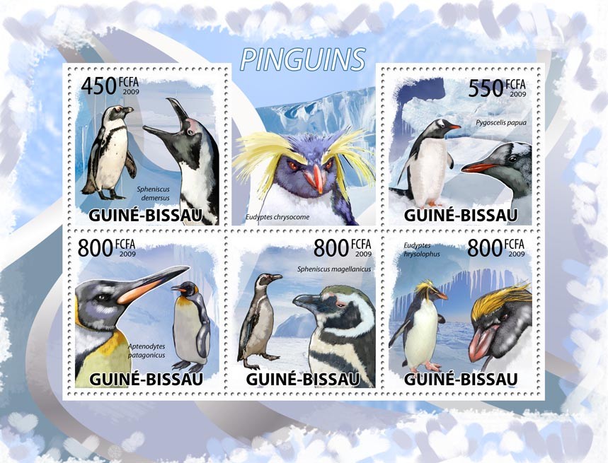 Penguins - Issue of Guinée-Bissau postage stamps