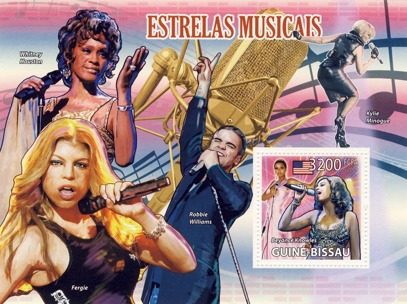 Famous Musicians - Issue of Guinée-Bissau postage stamps