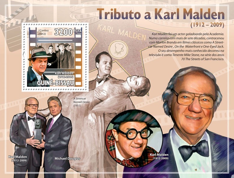 Tribute to Karl Malden (1912-2009) - Issue of Guinée-Bissau postage stamps