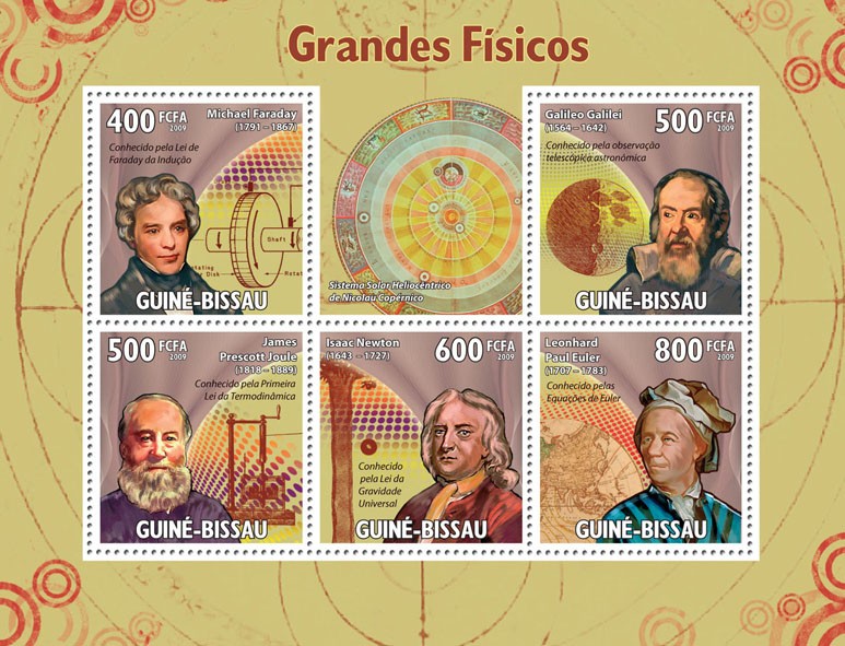 Grand Physics - Issue of Guinée-Bissau postage stamps