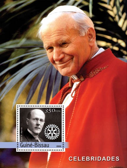 Pope John Paul II & Rotary - Issue of Guinée-Bissau postage stamps