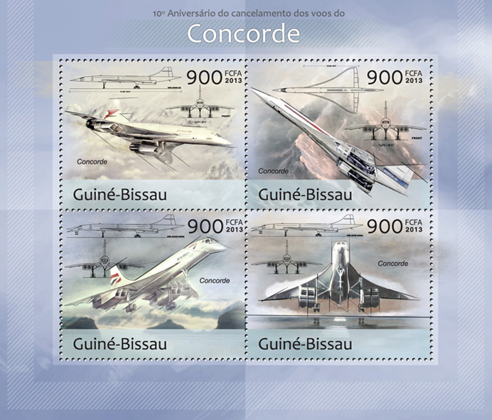 Concorde - Issue of Guinée-Bissau postage stamps