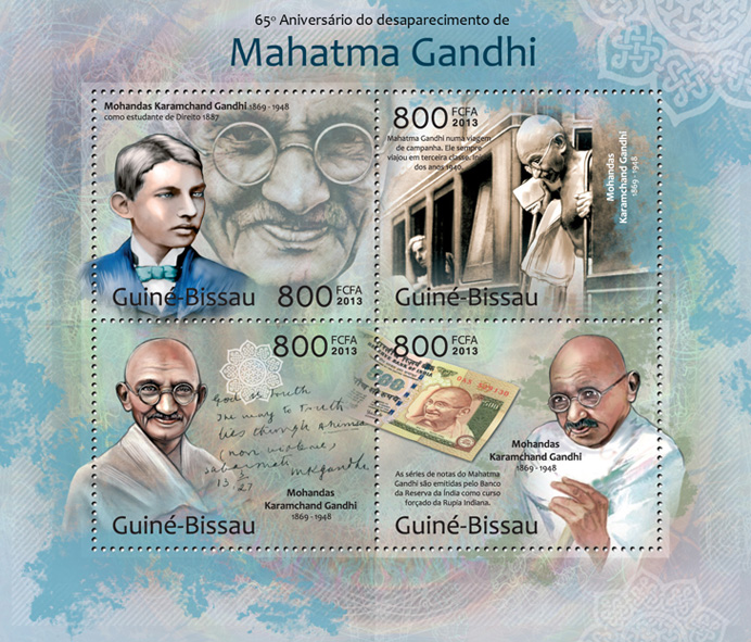 Mahatma Gandhi - Issue of Guinée-Bissau postage stamps
