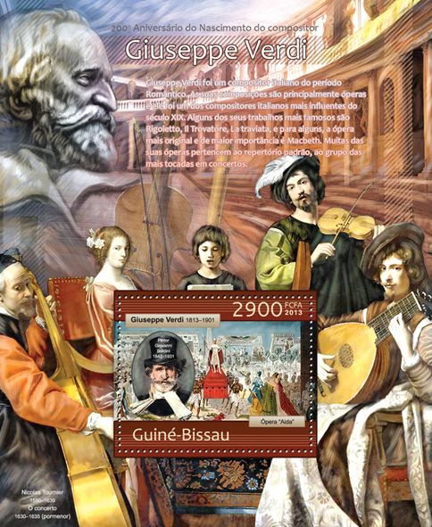 Giuseppe Verdi - Issue of Guinée-Bissau postage stamps