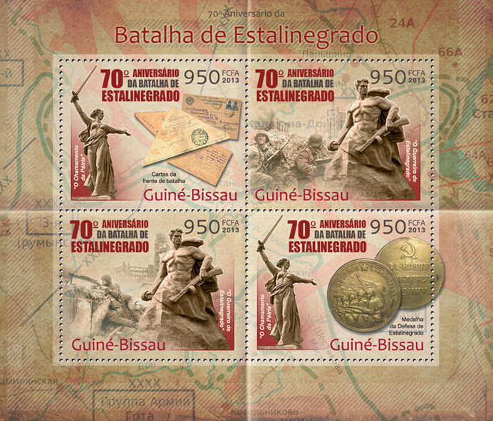 Stalingrad - Issue of Guinée-Bissau postage stamps