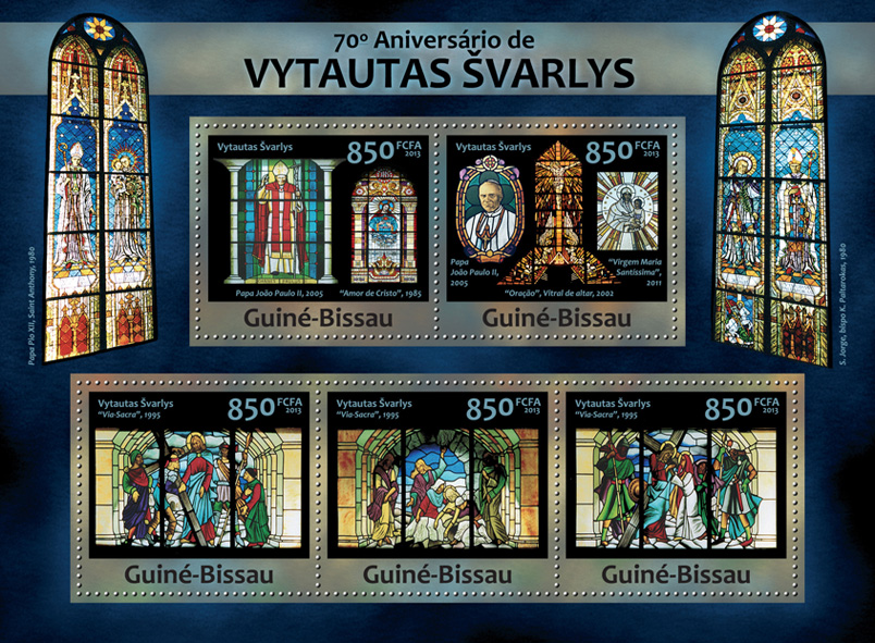 Glass art, (Vytautas Svarlys) - Issue of Guinée-Bissau postage stamps