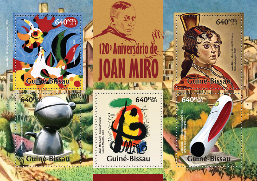 Joan Miro - Issue of Guinée-Bissau postage stamps