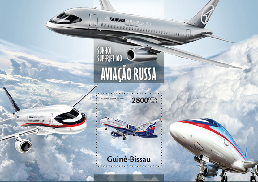Russian Aviation - Issue of Guinée-Bissau postage stamps