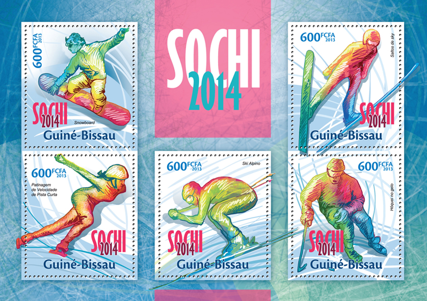 Sochi 2014 - Issue of Guinée-Bissau postage stamps