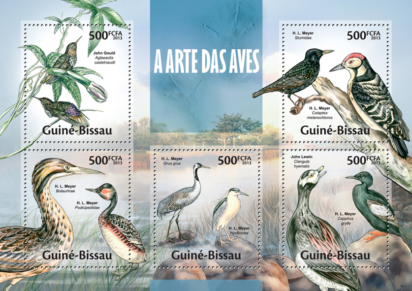 Bird Art - Issue of Guinée-Bissau postage stamps