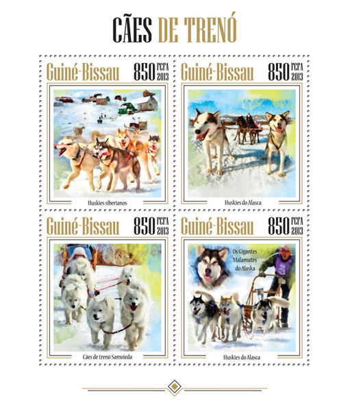 Sledge Dogs - Issue of Guinée-Bissau postage stamps