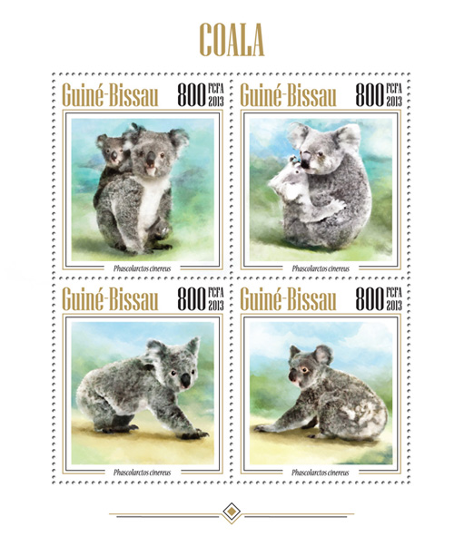 Koalas - Issue of Guinée-Bissau postage stamps