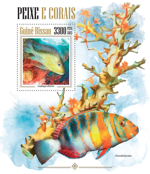 Corals and fishes - Issue of Guinée-Bissau postage stamps