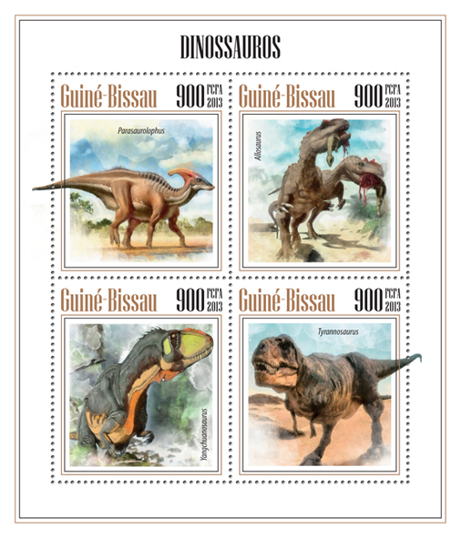 Dinosaurs - Issue of Guinée-Bissau postage stamps