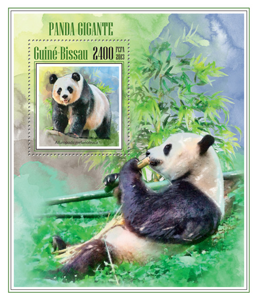 Giant pandas - Issue of Guinée-Bissau postage stamps