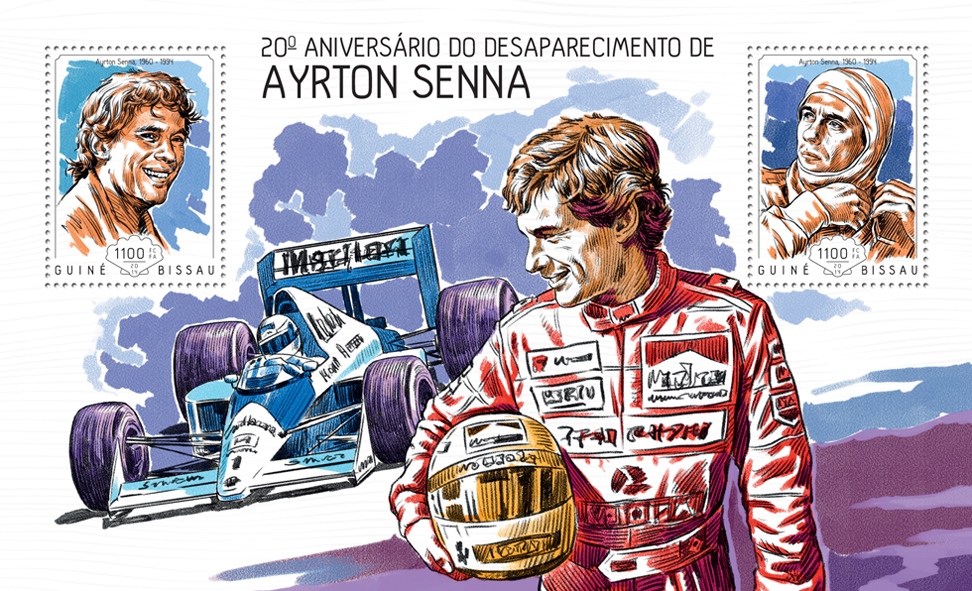 Ayrton Senna - Issue of Guinée-Bissau postage stamps