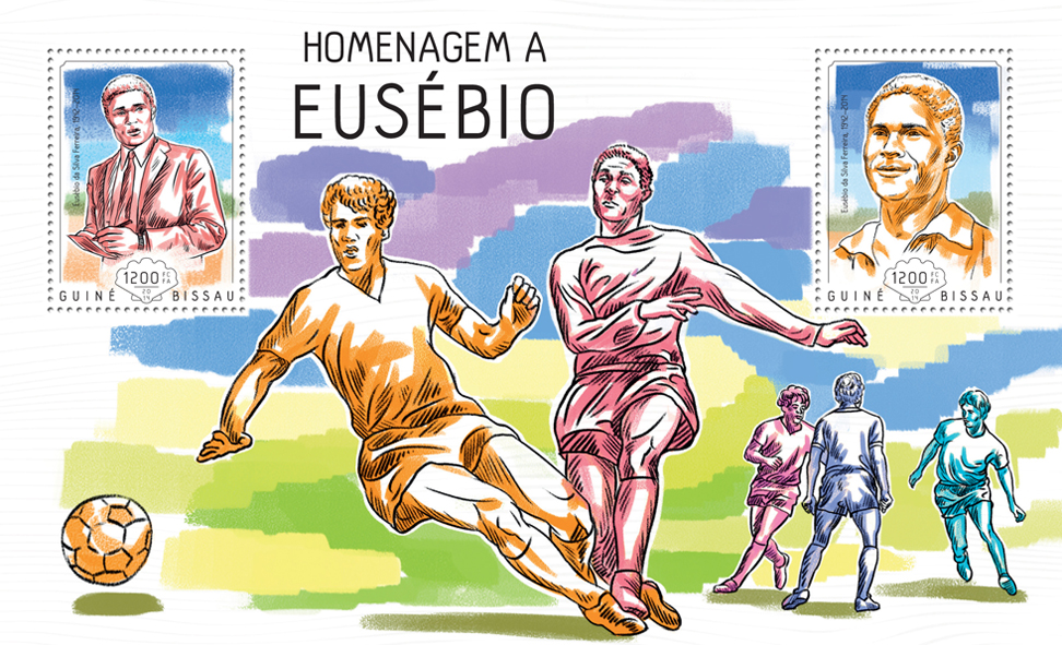 Tribute to Eusebio - Issue of Guinée-Bissau postage stamps