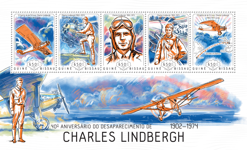Charles Lindbergh - Issue of Guinée-Bissau postage stamps