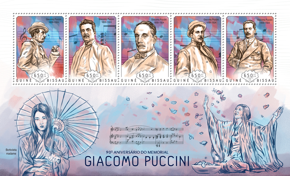 Giacomo Puccini  - Issue of Guinée-Bissau postage stamps