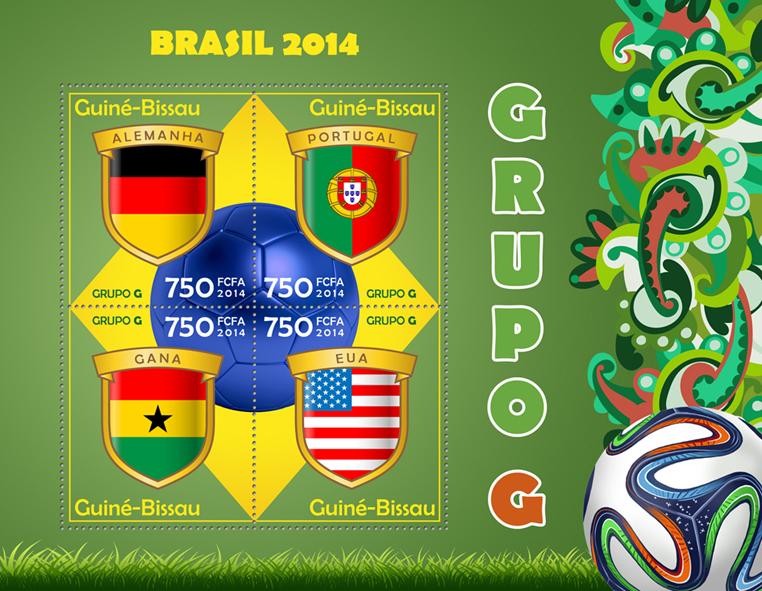 Football – Brazil 2014 - Issue of Guinée-Bissau postage stamps