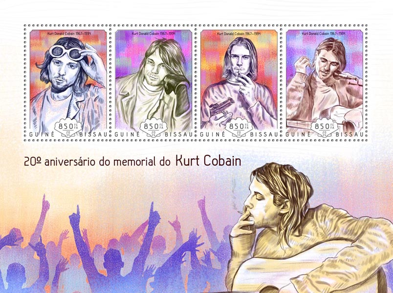 Curt Cobain  - Issue of Guinée-Bissau postage stamps
