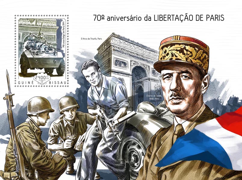 Liberation of Paris  - Issue of Guinée-Bissau postage stamps