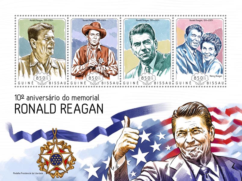 Ronald Reagan  - Issue of Guinée-Bissau postage stamps
