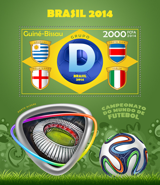 Football – Brazil 2014 - Issue of Guinée-Bissau postage stamps