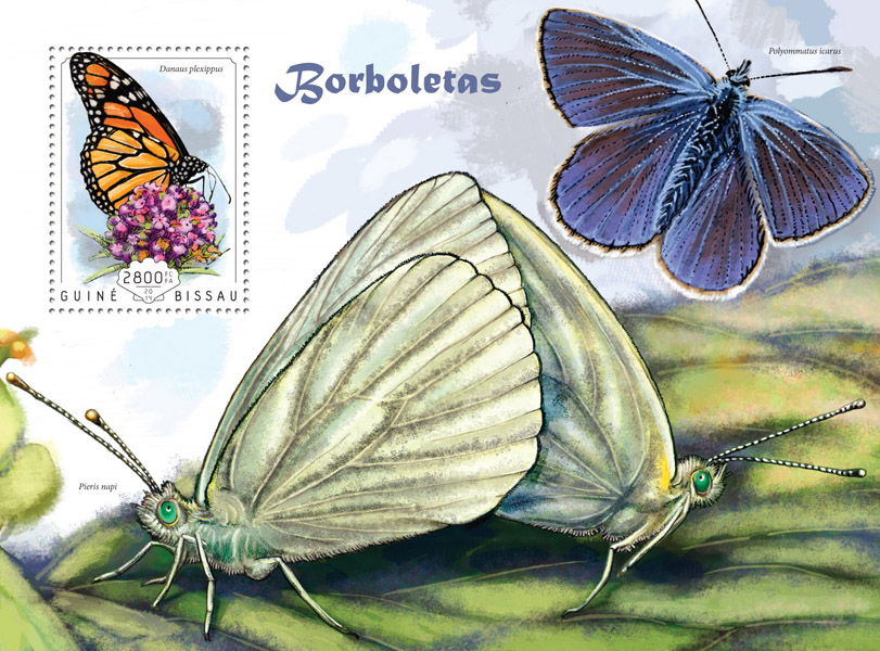 Butterflies - Issue of Guinée-Bissau postage stamps