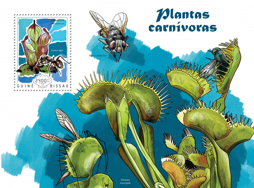 Carnivorous plants - Issue of Guinée-Bissau postage stamps