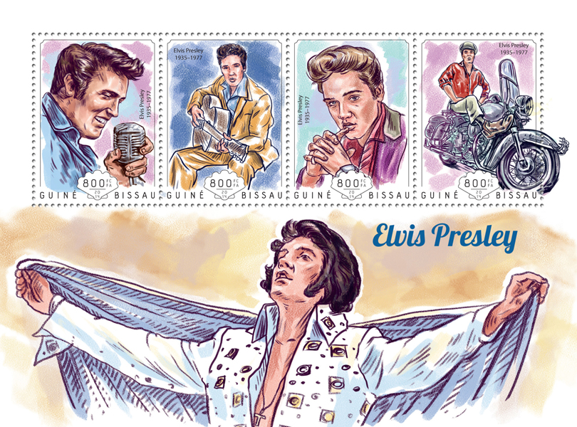 Elvis Presley - Issue of Guinée-Bissau postage stamps