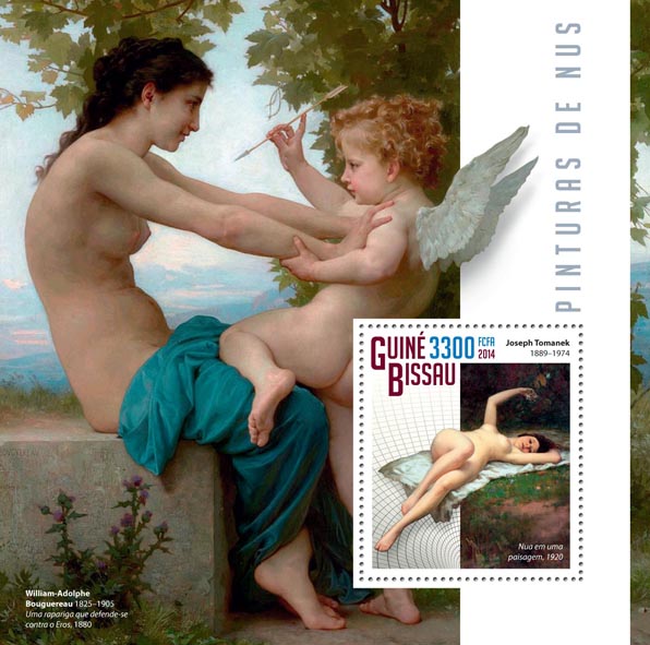 Nude paintings - Issue of Guinée-Bissau postage stamps