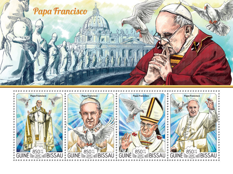 Pope Francis  - Issue of Guinée-Bissau postage stamps