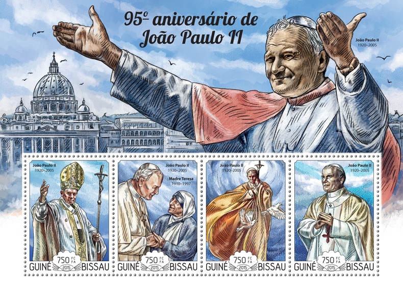 John Paul II  - Issue of Guinée-Bissau postage stamps