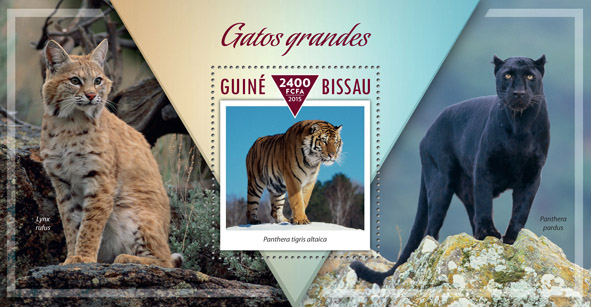 Big cats - Issue of Guinée-Bissau postage stamps