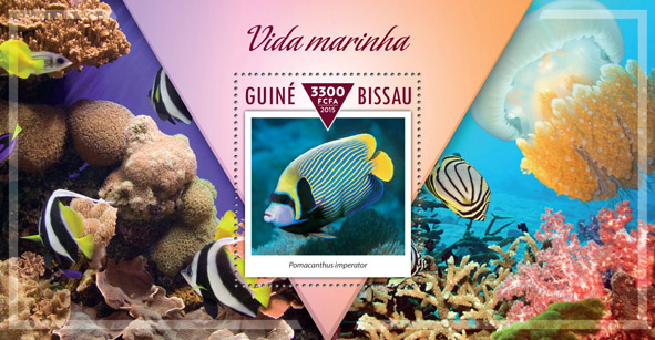 Marine life - Issue of Guinée-Bissau postage stamps