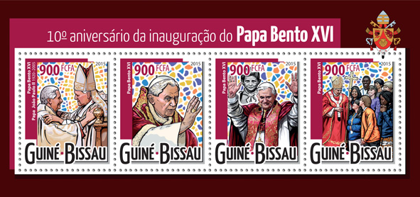 Pope Benedict XVI - Issue of Guinée-Bissau postage stamps