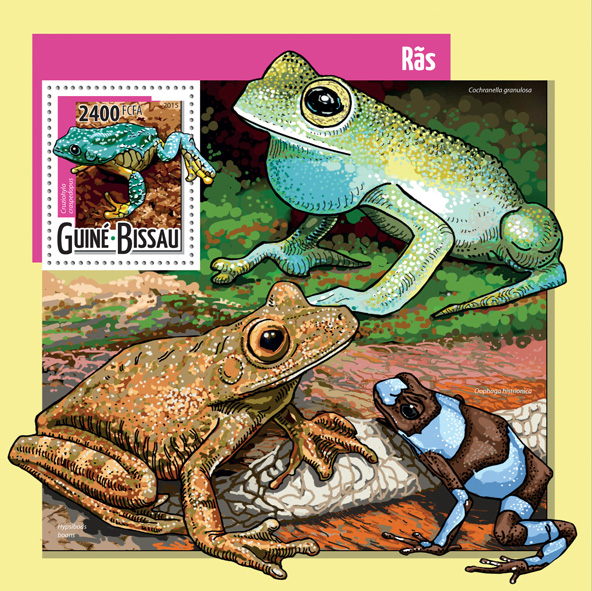 Frogs - Issue of Guinée-Bissau postage stamps