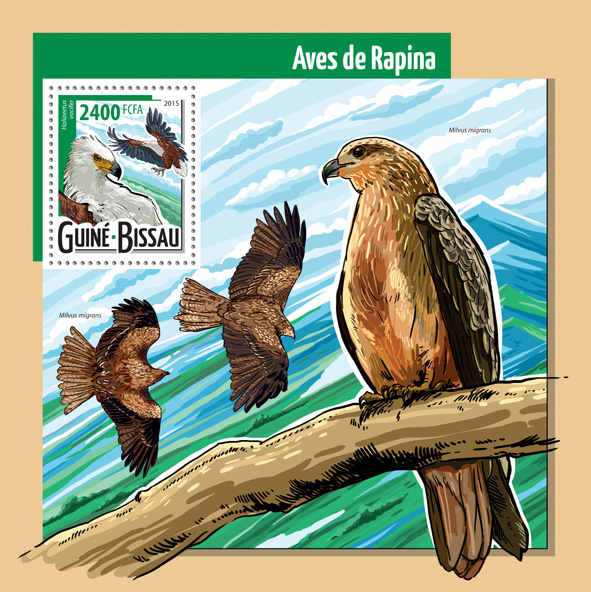 Birds of Prey - Issue of Guinée-Bissau postage stamps