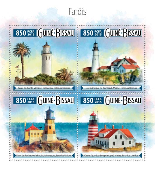 Lighthouses - Issue of Guinée-Bissau postage stamps