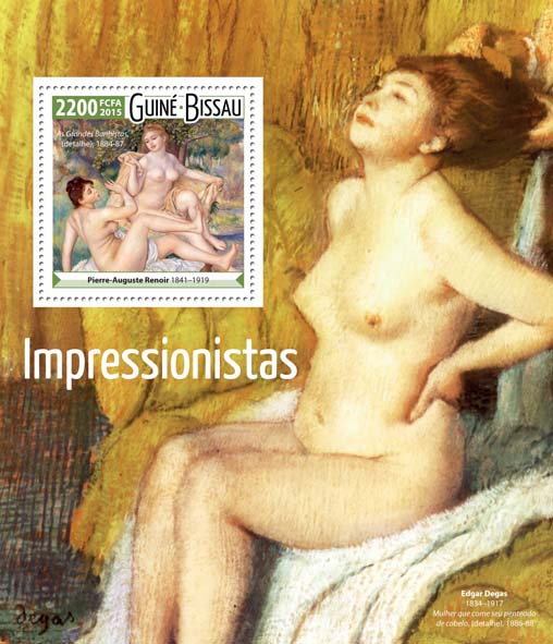Impressionists - Issue of Guinée-Bissau postage stamps