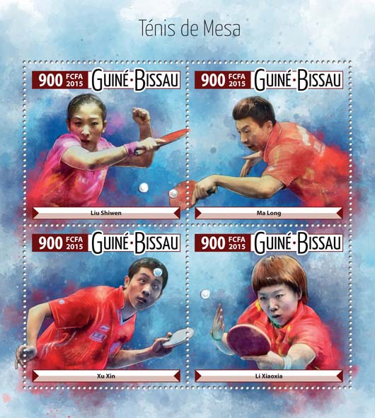 Table tennis - Issue of Guinée-Bissau postage stamps